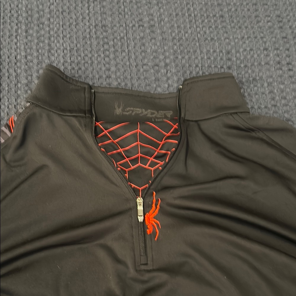 Spyder Black Lightweight Shirt Jacket with Stand-Up Collar